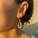 Boucle d'oreille Ellipse Aventurine