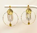 Boucle d'oreille "Soirée aux chandelles" dorée