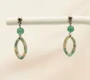 Boucle d'oreille "Ellipse Aventurine"