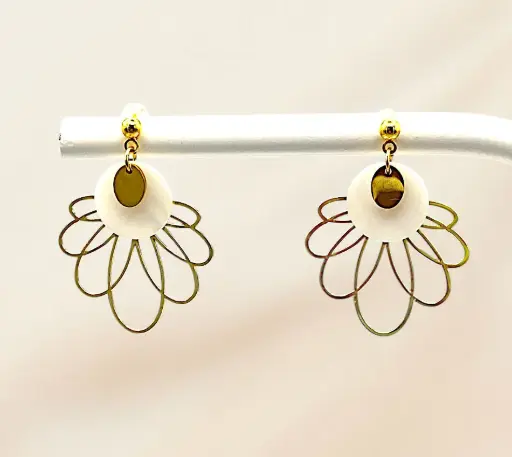 Boucle d'oreille "Golden Leaf"